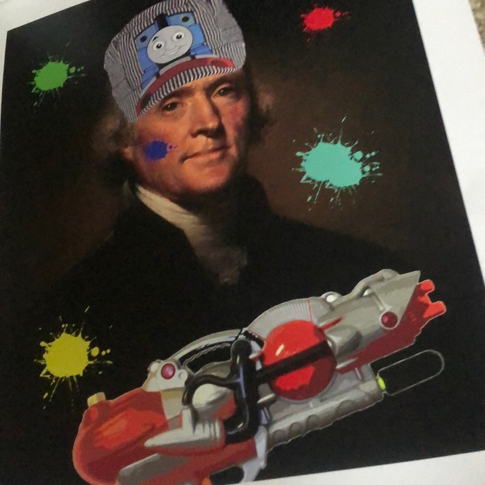 Rare Signed & Numbered DEATH NYC art print Thomas the Train & Paintball
